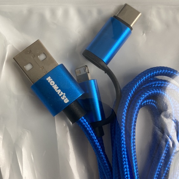 KOMATSU iPhone/Android Charging Cable - Picture 2 of 3